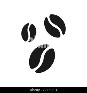 Coffee bean symbol sign. Coffee bean icon Isolated on a white background. Vector EPS 10 Stock Vector