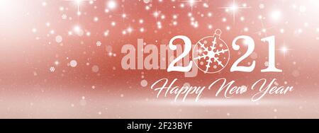 Happy New Year Background. Start in 2021. 3D illustration Stock Photo