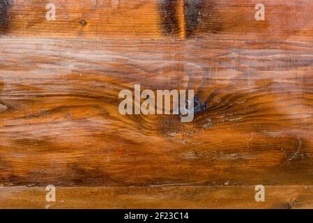 Brown textured wood planks background, close up full frame Stock Photo