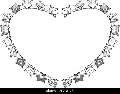 vector cats border background Stock Vector Image & Art - Alamy