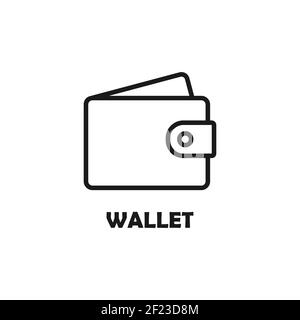 Wallet icon. Simple vector illustration on white background. EPS 10 Stock Vector