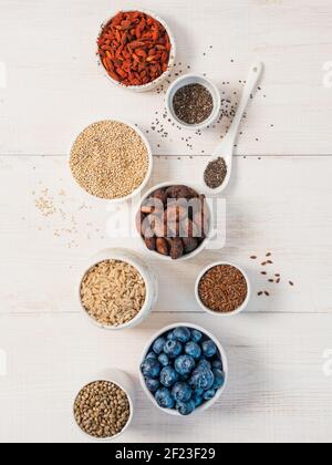 Various superfoods in small bowl Stock Photo