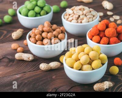 Peanuts snacks for party bar Stock Photo
