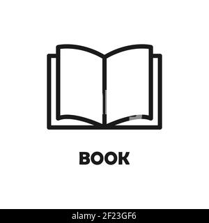 Book icon. Simple vector illustration on white background. EPS 10 Stock Vector