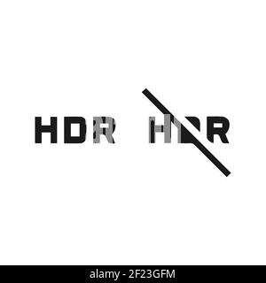 HDR mode on and off. Vector EPS 10 Stock Vector
