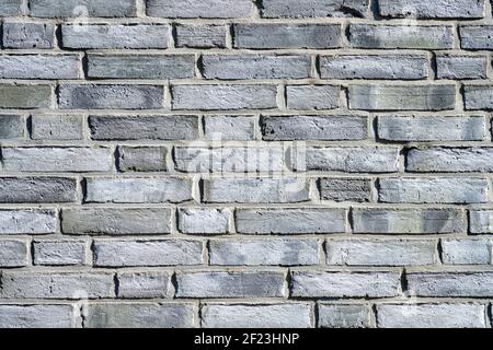 Background from a new gray brick wall Stock Photo