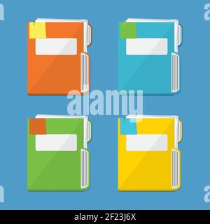 Set documents folder Stock Vector
