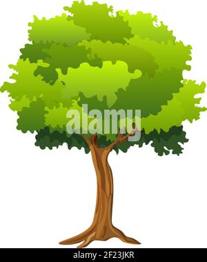 abstract tree in flat style Stock Vector