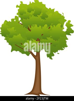 abstract tree in flat style Stock Vector