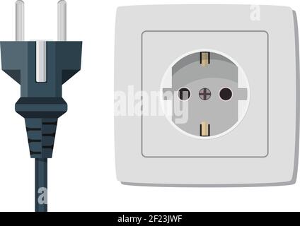 vector plastic socket isolated on white Stock Vector