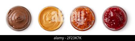 Set of glass bowl with jam Stock Photo