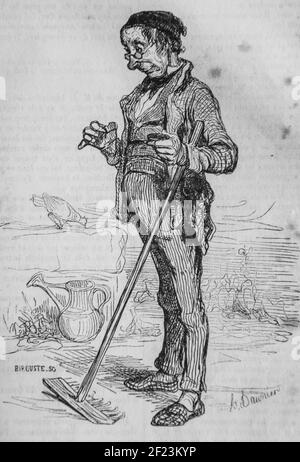 lle bourgeois campagnard, es français peints par eux-memes,eiteur n.j. philippart 1861 Stock Photo