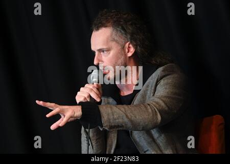 Kassel, Germany. 10th Mar, 2021. Florian Lutz, designated artistic director of the Staatstheater Kassel, speaks at an online press conference. Together with the designated heads of division, he presented the new concepts from the 2021-22 season. Credit: Uwe Zucchi/dpa/Alamy Live News Stock Photo