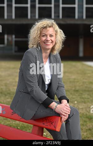 Kassel, Germany. 10th Mar, 2021. Patricia Nickel-Dönicke, Director of Drama, taken in front of the State Theatre. At an online press conference, the artistic director and the new division directors presented the new concepts from the 2021-22 season. Credit: Uwe Zucchi/dpa/Alamy Live News Stock Photo