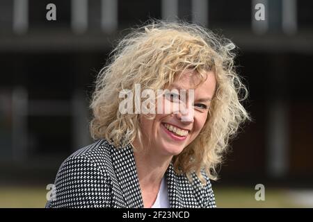 Kassel, Germany. 10th Mar, 2021. Patricia Nickel-Dönicke, Director of Drama, taken in front of the State Theatre. At an online press conference, the artistic director and the new division directors presented the new concepts from the 2021-22 season. Credit: Uwe Zucchi/dpa/Alamy Live News Stock Photo