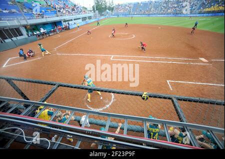 OLYMPIC GAMES BEIJING 2008.  5th DAY 13/8/08. SOFTBALL USA V AUSTRALIA.  PICTURE DAVID ASHDOWN Stock Photo