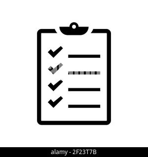 Checklist icon. Clipboard symbol. Flat Vector illustration EPS 10 Stock Vector