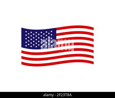 United States (USA) Flag isolated on white background. Vector EPS 10 Stock Vector