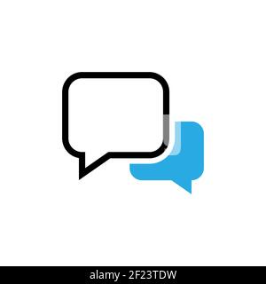 Chat icon. Speech Bubbles sign symbol isolated on white background. Vector EPS 10 Stock Vector
