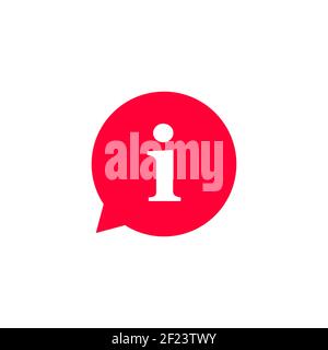Information speech bubble. Information symbol. Help sign isolated on white background. Vector EPS 10 Stock Vector