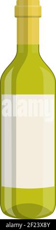 bottle of wine isolated on white background Stock Vector
