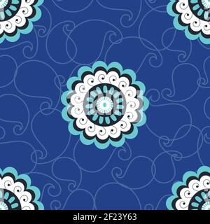 Floral Decorative vector seamless pattern for wallpaper, textile , surface, fashion , background,tile, stationary, home decor, furnishing etc. Stock Vector