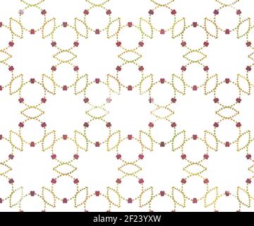 flower shaped mandala repeat pattern design Stock Photo
