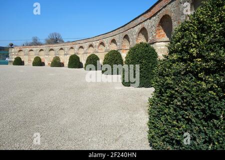 Baroque building in Schloss Herrenhausen in Hannover Stock Photo