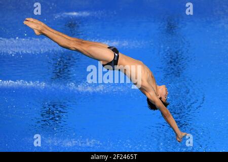 Jules Bouyer (Fra) competes in men's diving springboard during the ...