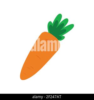 Carrots on a white background. Vector illustration. Icon. Stock Vector