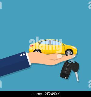 Car seller hand giving key to buyer Stock Vector Image & Art - Alamy