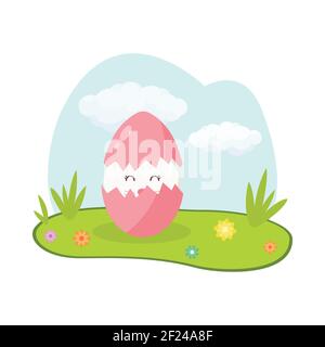 Have Yourself a Very Happy Easter Easter Bunny Ears Vector illustration. Stock Vector
