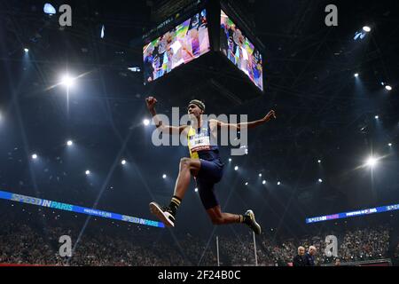 Jordan Diaz (Cub) competes in men triple jump during the indoor Paris Meeting, on January 27, 2019, at Accor Hotel Arena, Paris, France - Photo Philippe Millereau / KMSP / DPPI Stock Photo