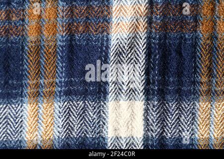 Colorful Flannel Texture Closeup Background Stock Photo