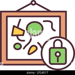 Cultural rights RGB color icon Stock Vector