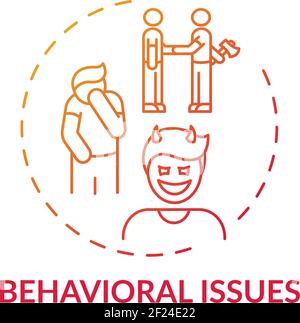 Behavioral issues concept icon Stock Vector