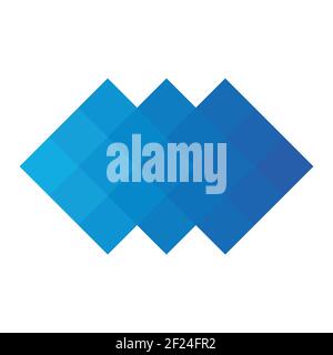 Abstract pixelized mosaic logo Stock Vector