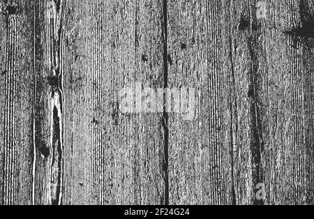 Distressed overlay wooden plank texture, grunge background. Stock Vector