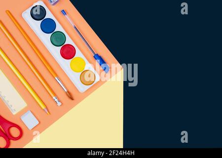 Back to school background with place for text. Stock Photo