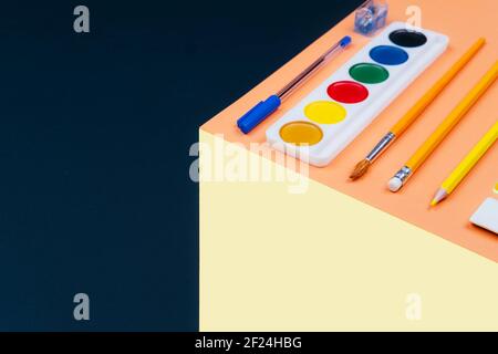 Back to school background with place for text.  Stock Photo