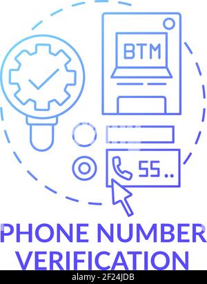 Phone number verification concept icon Stock Vector