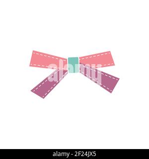 Nice little bow. Template design for surprise, holiday event, gifts, birthday, Christmas Vector illustration Stock Vector