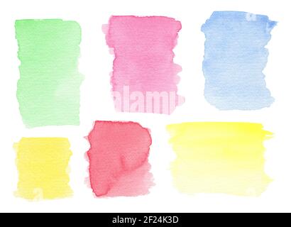 Hand-painted watercolor set with green fig leaves. Botanical ...