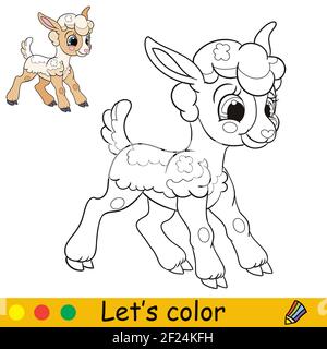 Lamb Coloring Page Isolated for Kids Stock Vector Image & Art - Alamy