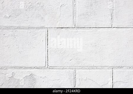 Background from a wall made of white bricks Stock Photo