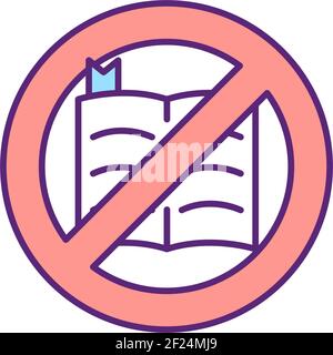 No bible RGB color icon Stock Vector