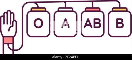 Blood donation RGB color icon Stock Vector