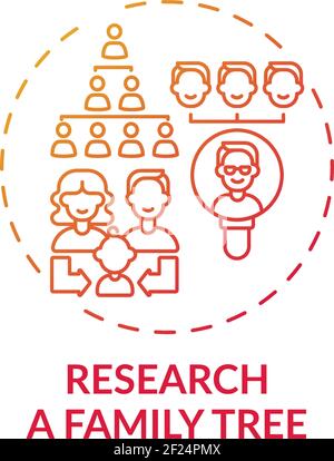 Research a family tree concept icon Stock Vector Image & Art - Alamy