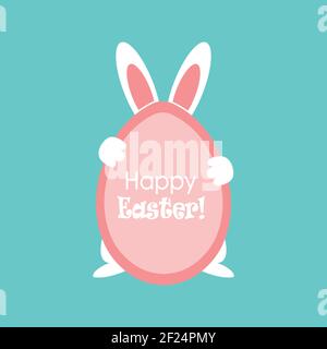 Have Yourself a Very Happy Easter Easter Bunny Ears Vector illustration. Stock Vector