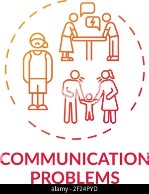 Communication problems concept icon Stock Vector